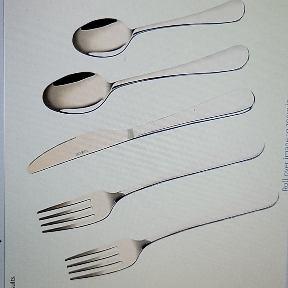 Vivani Champagne Gold 20 pc silverware set for 4 stainless steel flatware New…